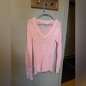 Aeropostale Light Pink V-Neck Sweater
